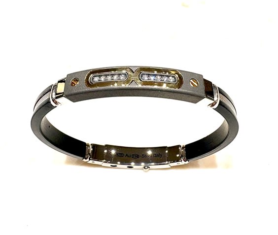 Bracelet Zancan Homme Eternity Titanium in Titane Diamante 0.15 Ct ETB160G - ETB160G